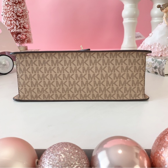 Final Sale!!! 👜 MICHAEL KORS 🌺 Greenwich Medium Logo Satchel - Picture 6 of 14